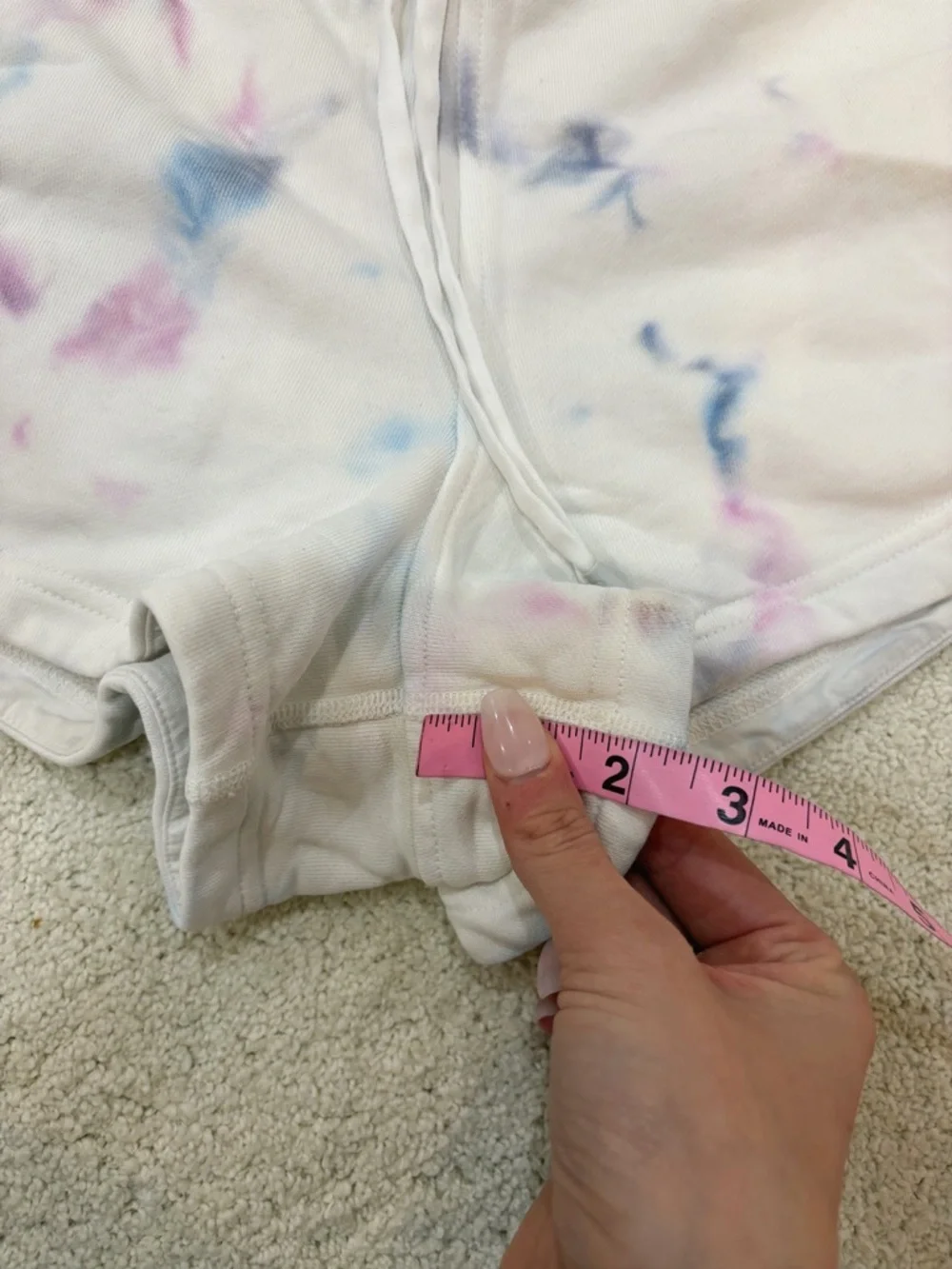 Lululemon High Rise Tie-Dye Pastel Shorts 2.5” Size 6